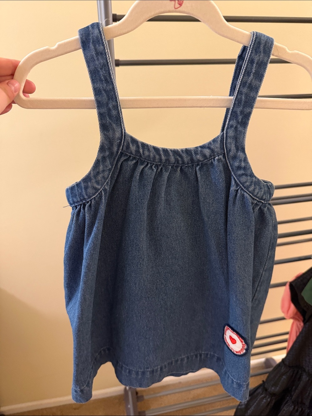 Kids Denim Jumper Dress - Blue